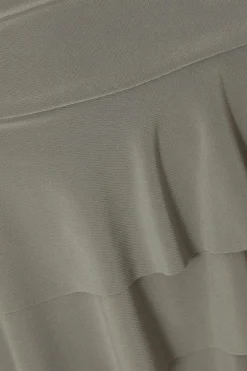 Quiz Ruffle Hem Skort Khaki Best