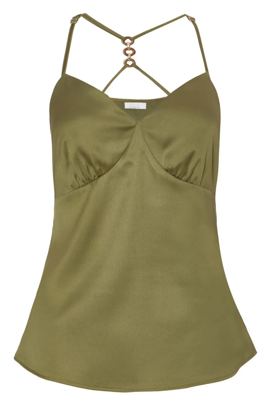 Quiz Khaki Satin Cami Top Best