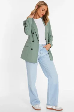 Quiz Khaki Tailored Blazer Hot