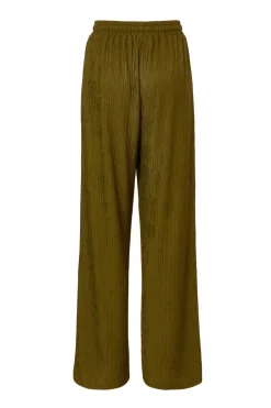 Quiz Textured Palazzo Trousers Khaki Online