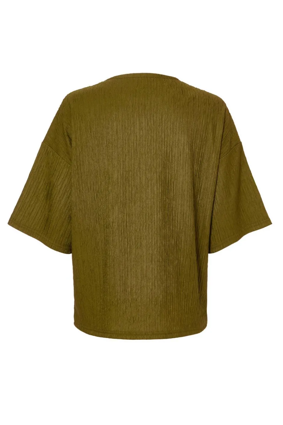 Quiz Textured T-Shirt Khaki