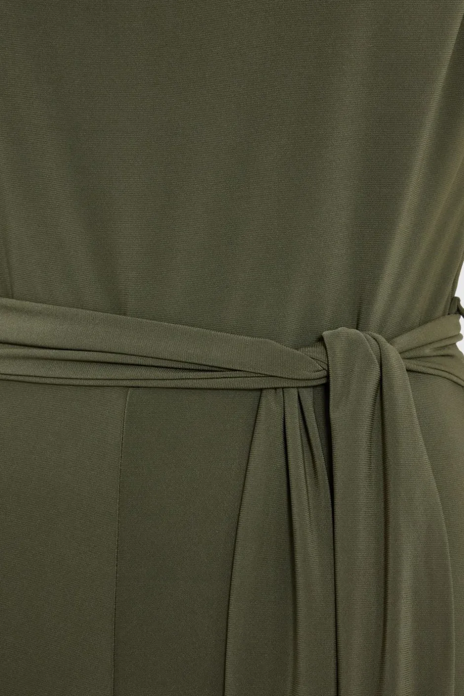 Quiz Tie Waist Jumpsuit Khaki Sale