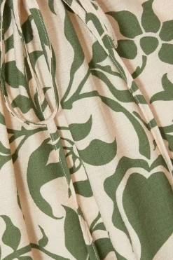 Quiz Khaki Tropical Print Jumpsuit Hot