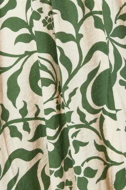 Quiz Khaki Tropical Print Midaxi Dress Online