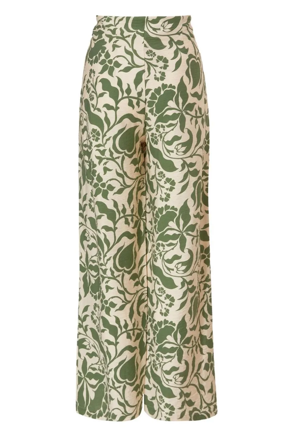 Quiz Khaki Tropical Print Trousers