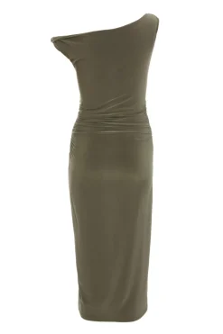 Quiz Khaki Twist Strap Bodycon Midi Dress Best