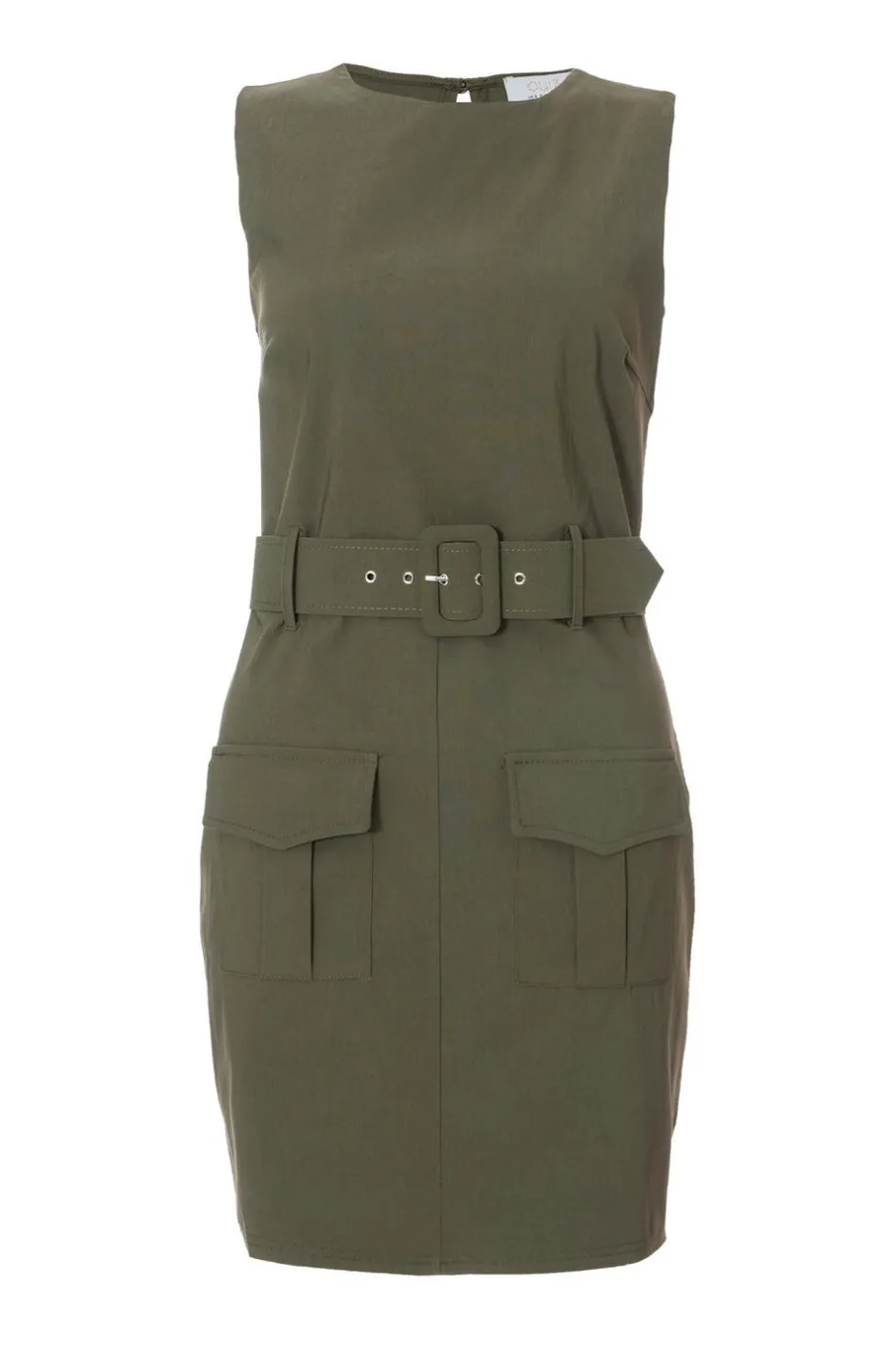 Quiz Khaki Utility Mini Dress Sale