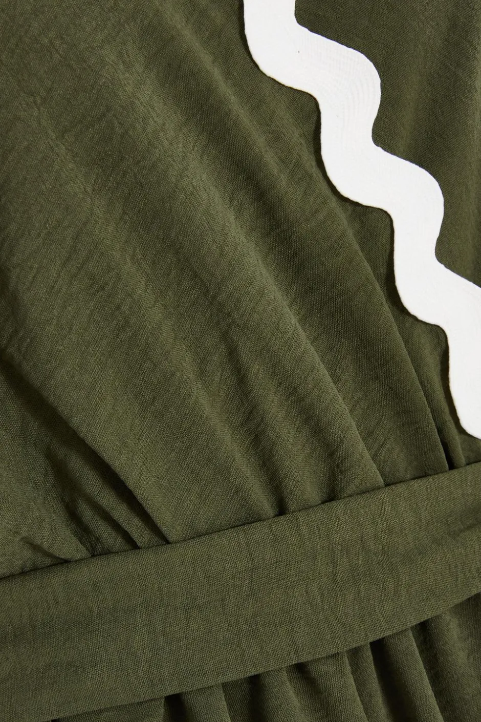 Quiz Wavy Trim Playsuit Khaki Best