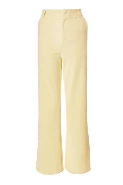 Quiz Flared Tailored Trousers Lemon