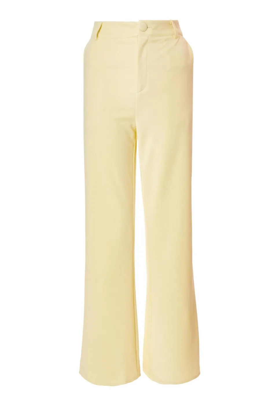 Quiz Flared Tailored Trousers Lemon