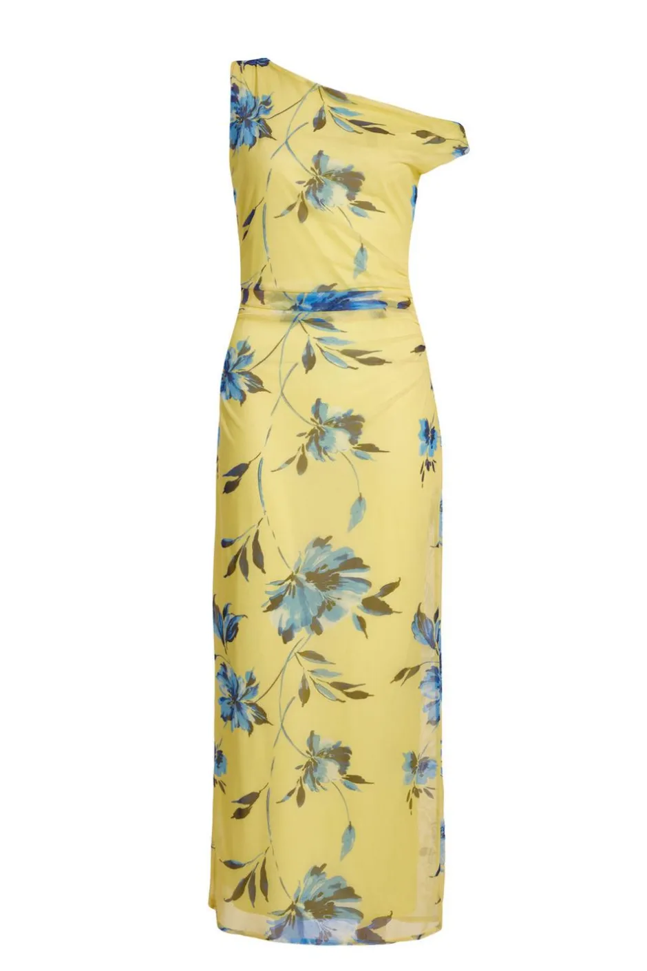 Quiz Lemon Floral Drop Sleeve Midaxi Dress Hot