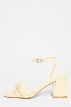 Quiz Strappy Heels Lemon Outlet