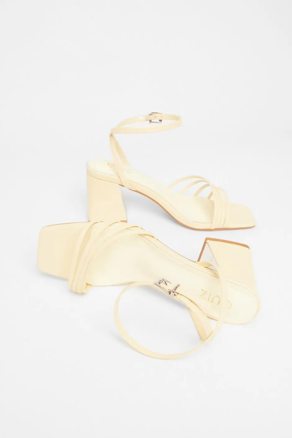 Quiz Strappy Heels Lemon Outlet