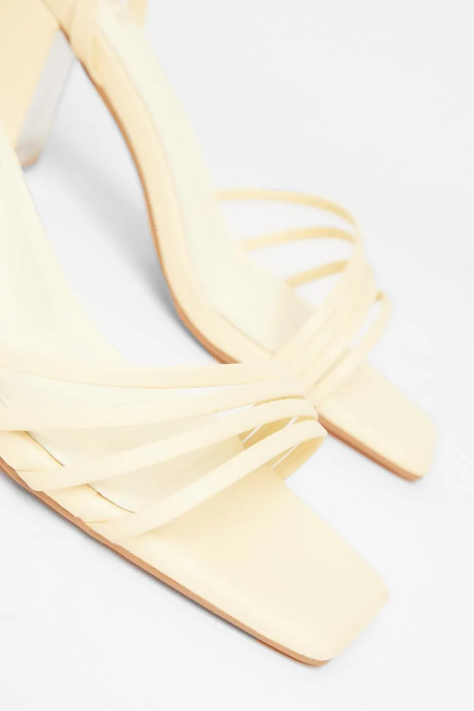 Quiz Strappy Heels Lemon Outlet