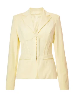 Quiz Tailored Blazer Lemon Sale