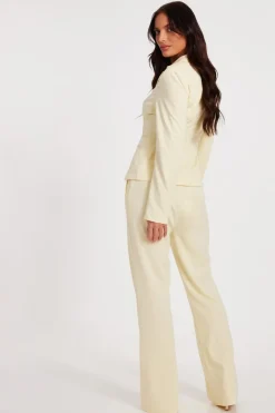 Quiz Tailored Blazer Lemon Sale