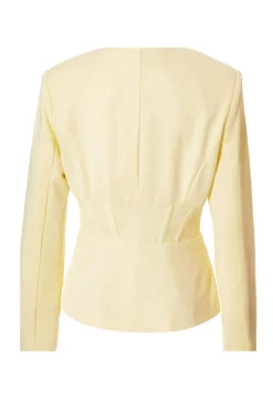 Quiz Tailored Blazer Lemon Sale