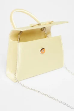 Quiz Top Handle Bag Lemon Online