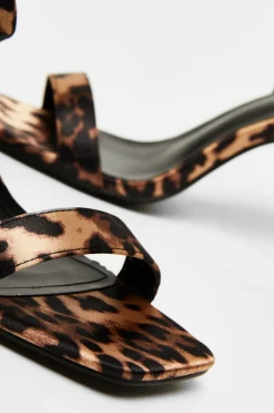 Quiz Leopard Print Barely There Heels Multi Hot