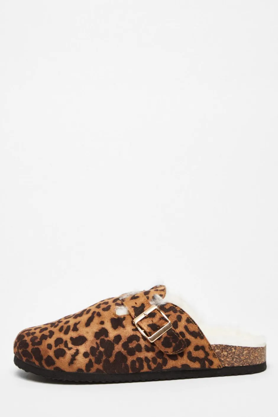 Quiz Leopard Print Faux Suede Mules Multi Outlet