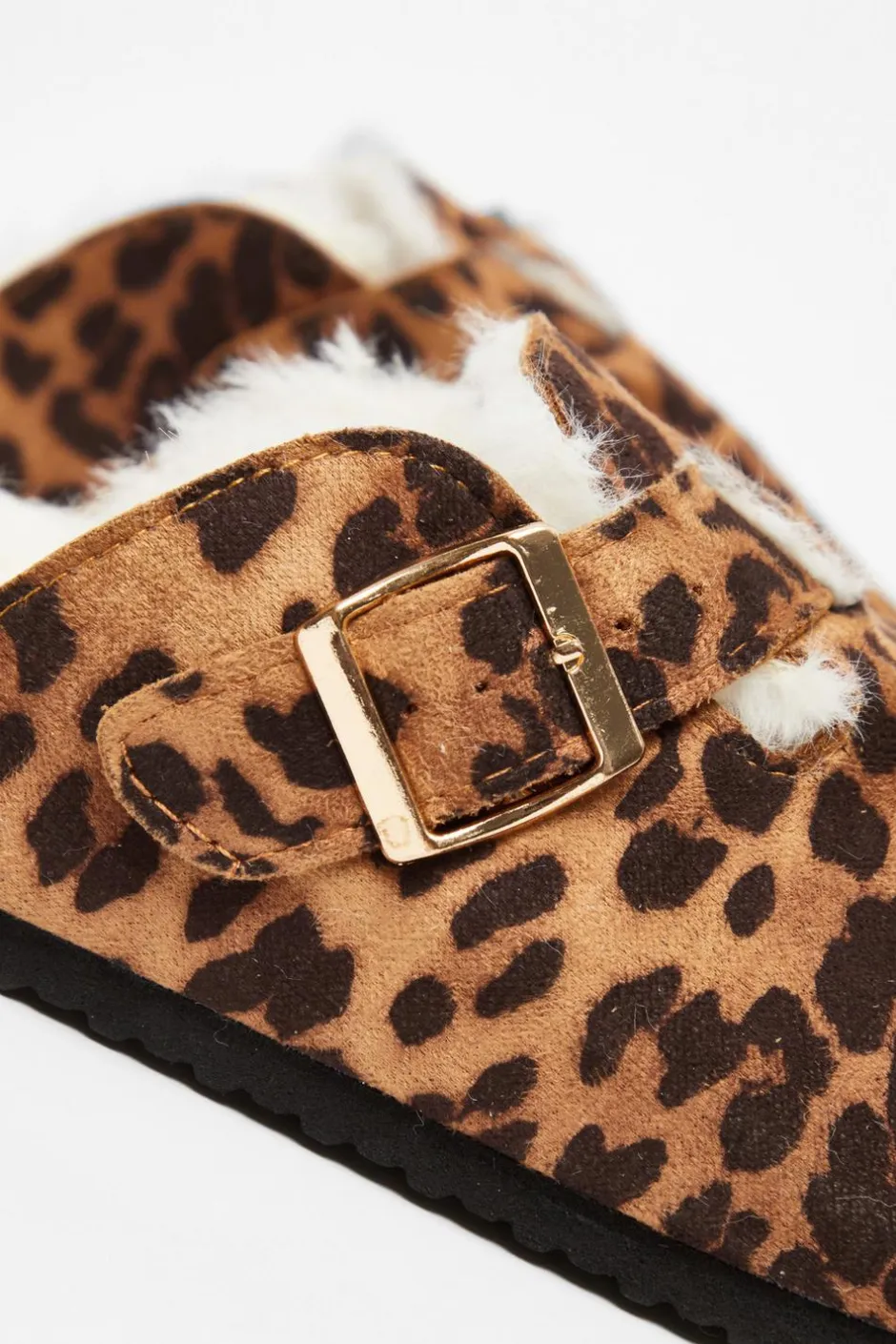 Quiz Leopard Print Faux Suede Mules Multi Outlet