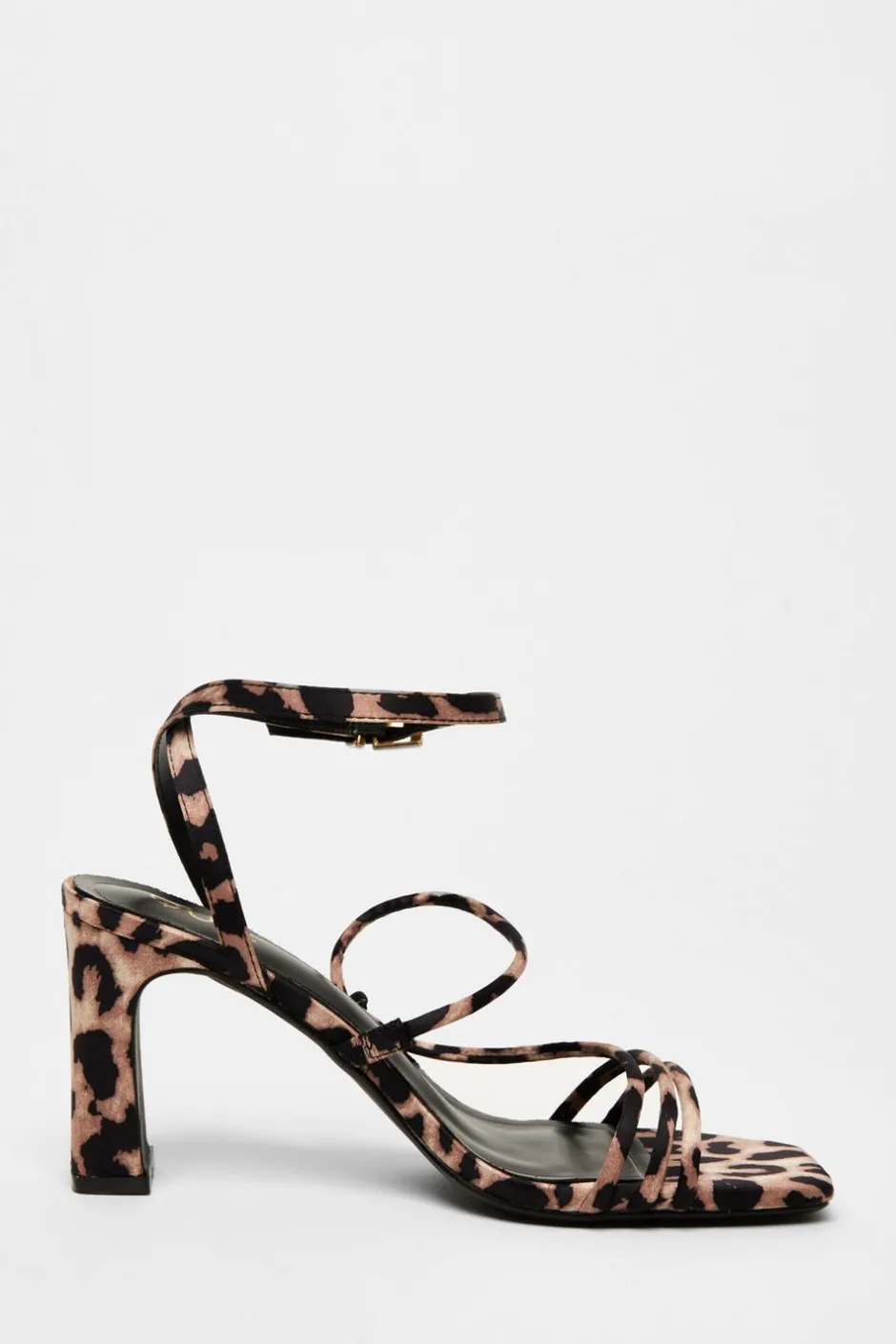 Quiz Leopard Print Heeled Sandals Clearance