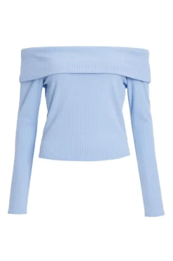 Quiz Bardot Top Light Blue Best