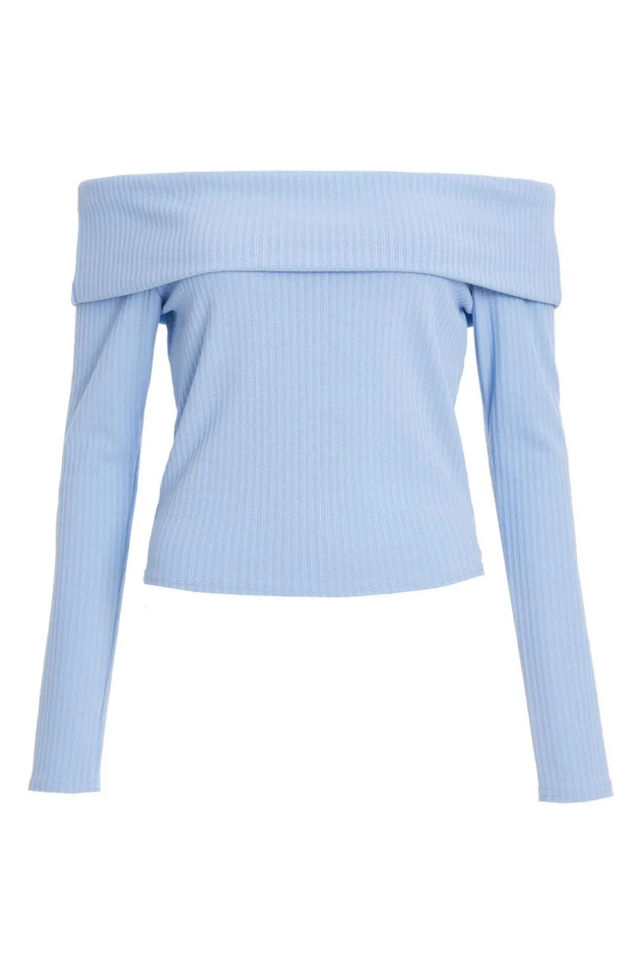 Quiz Bardot Top Light Blue Best
