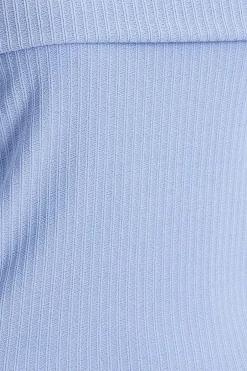 Quiz Bardot Top Light Blue Best