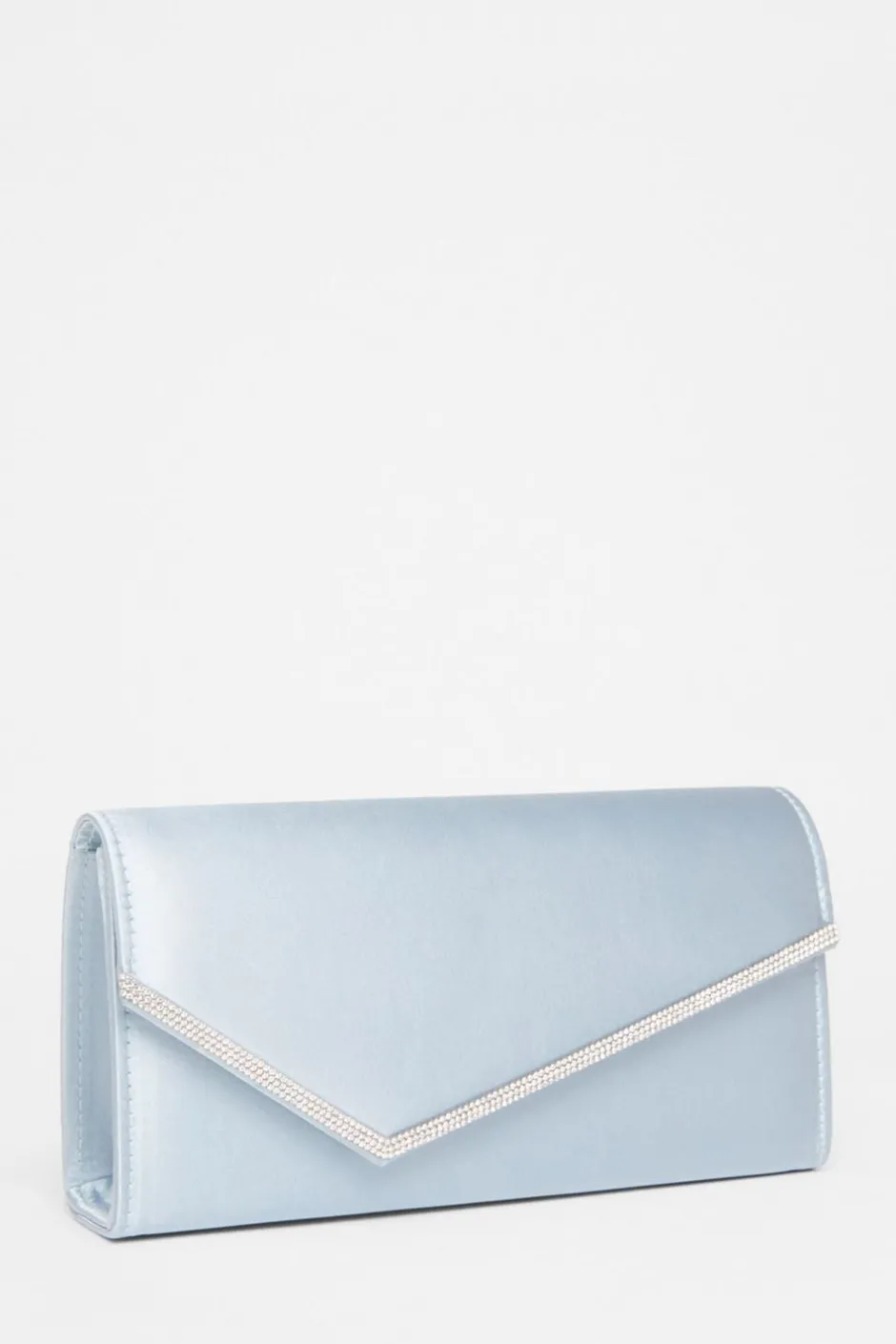 Quiz Diamante Clutch Light Blue Hot