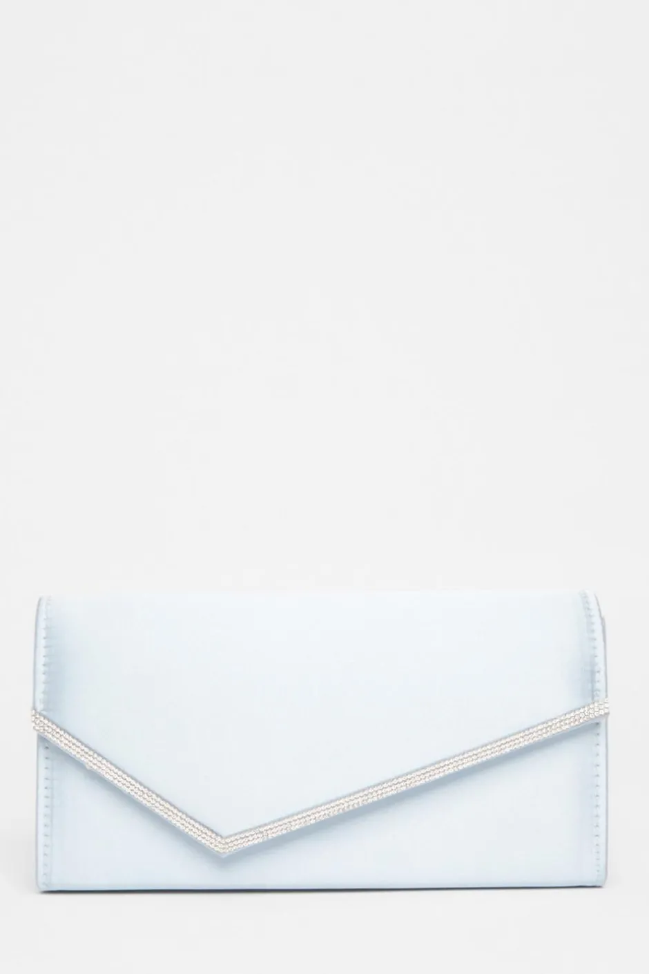 Quiz Diamante Clutch Light Blue Hot