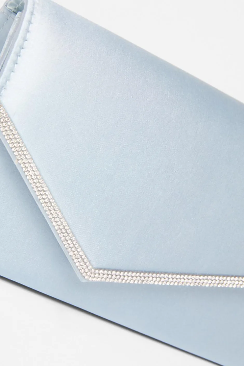 Quiz Diamante Clutch Light Blue Hot