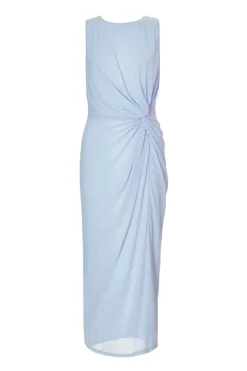 Quiz Light Blue Mesh Embellished Midaxi Dress Outlet