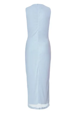 Quiz Light Blue Mesh Embellished Midaxi Dress Outlet