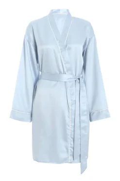 Quiz Light Blue Satin 'Bridesmaid' Robe Sale