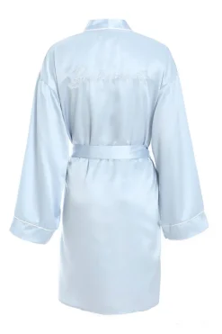 Quiz Light Blue Satin 'Bridesmaid' Robe Sale