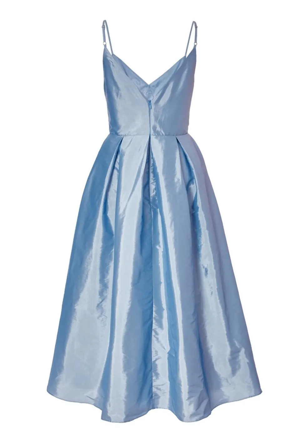 Quiz Taffeta Midaxi Dress Light Blue Clearance