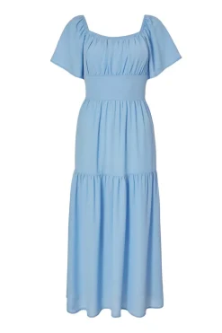 Quiz Tiered Midaxi Dress Light Blue Best