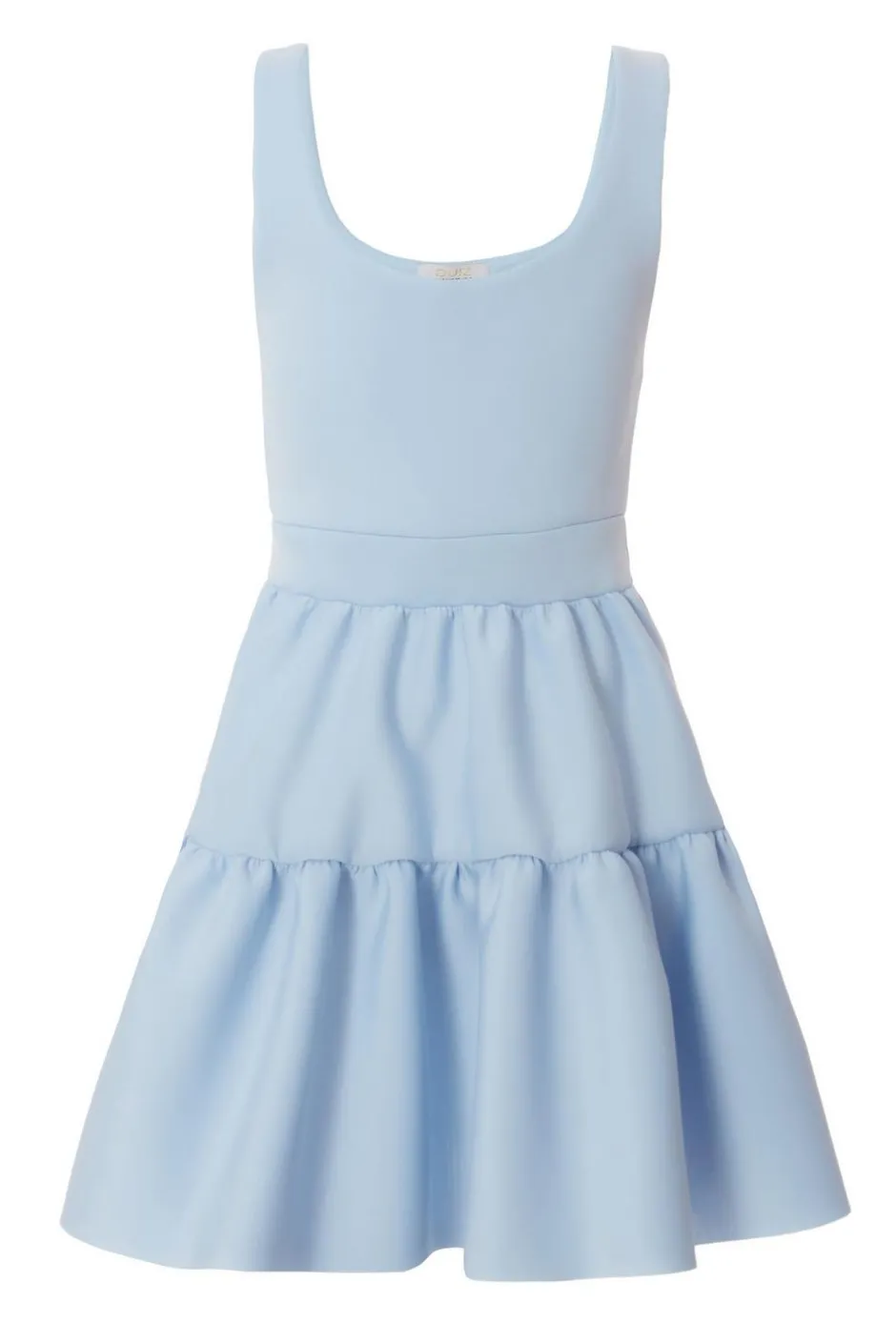 Quiz Light Blue Tiered Skater Mini Dress New