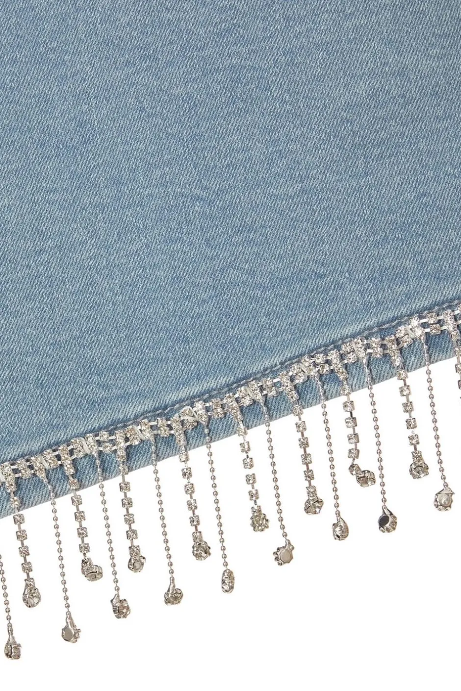 Quiz Light Denim Embellished Shorts Sale