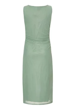 Quiz Light Mesh Buckle Detail Midi Dress Green Online