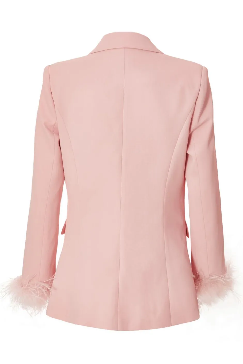 Quiz Feather Trim Blazer Light Pink Online