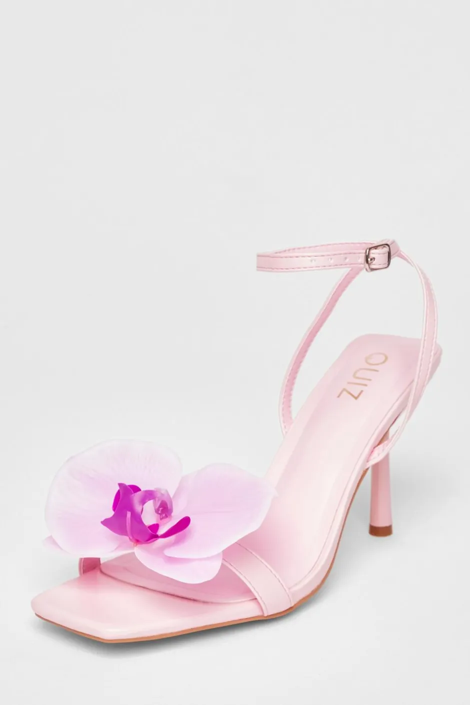 Quiz Flower Detail Stiletto Heels Light Pink Best