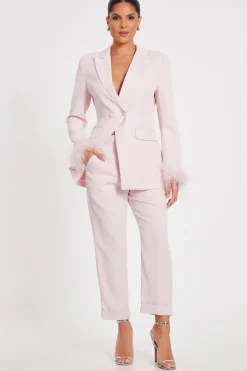 Quiz Light Pink Tailored Trousers Hot