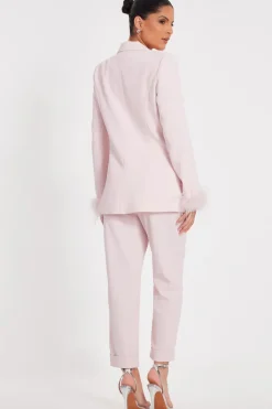 Quiz Light Pink Tailored Trousers Hot