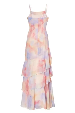 Quiz Light Pink Tie Dye Maxi Dress Online