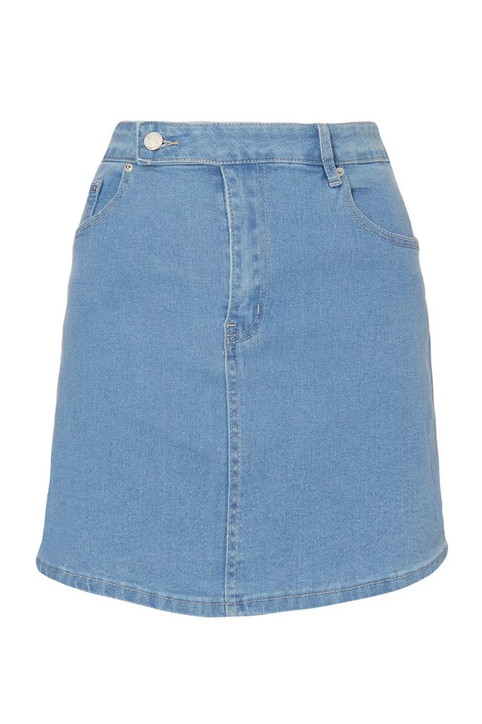 Quiz Light Wash Denim Mini Skirt