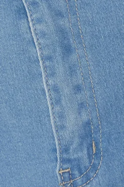 Quiz Light Wash Denim Mini Skirt