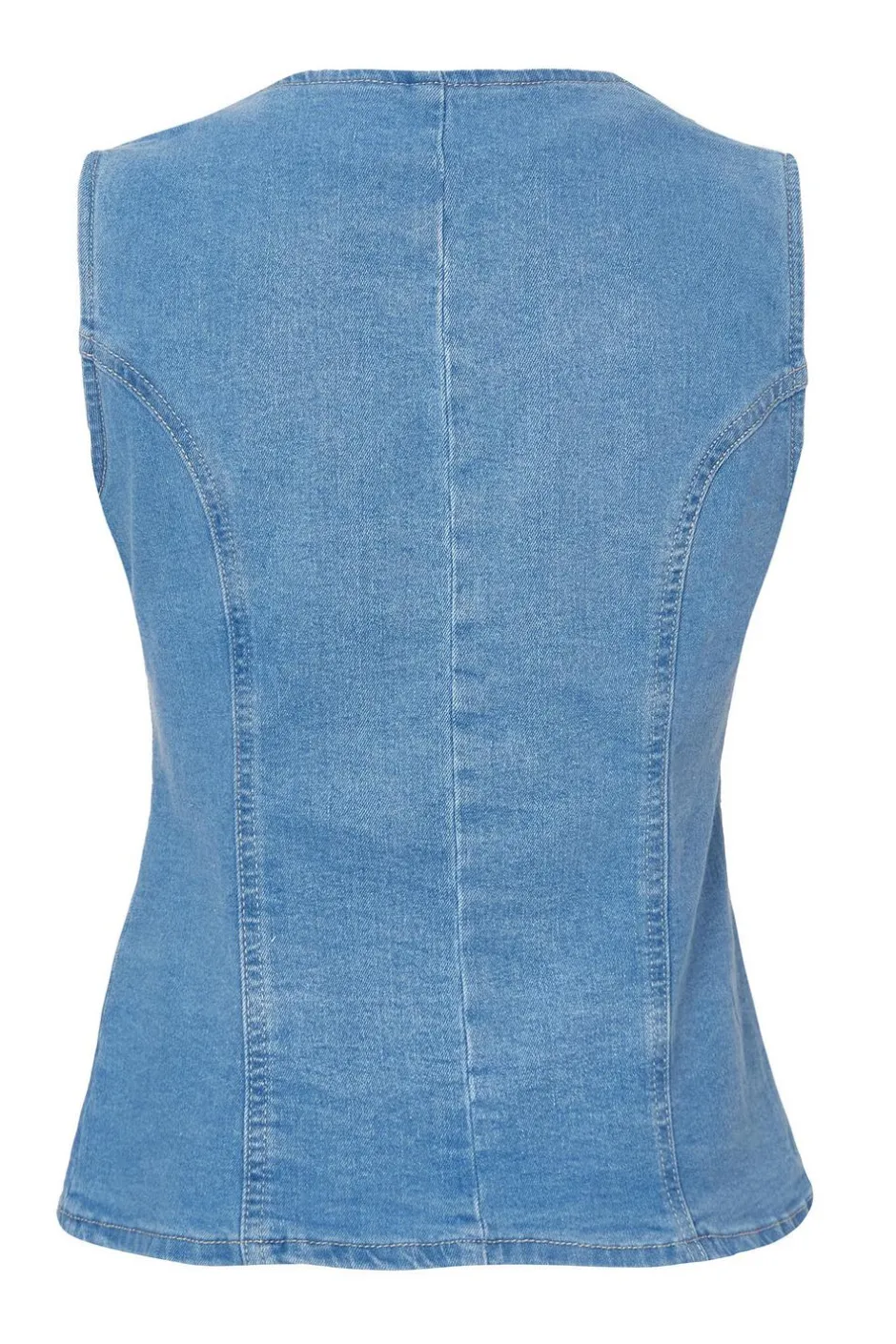 Quiz Light Wash Denim Waistcoat Online