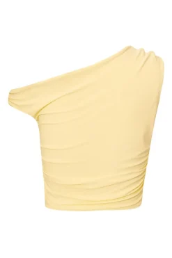 Quiz Buckle Detail Top Light Yellow Hot